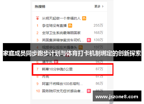 家庭成员同步跑步计划与体育打卡机制绑定的创新探索